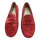 Via Veneto Moccasin 6166 - Cherry Red Suede - My Shoe Shop - Mocassin