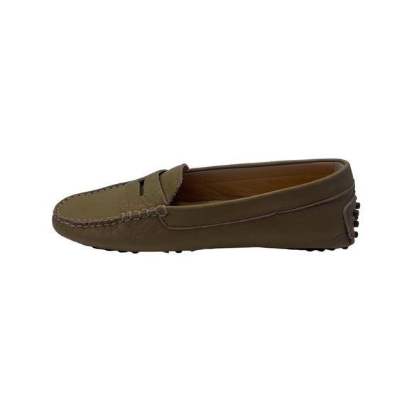 Via Veneto Moccasin 6166 Leather - Green - My Shoe Shop - Moccasin