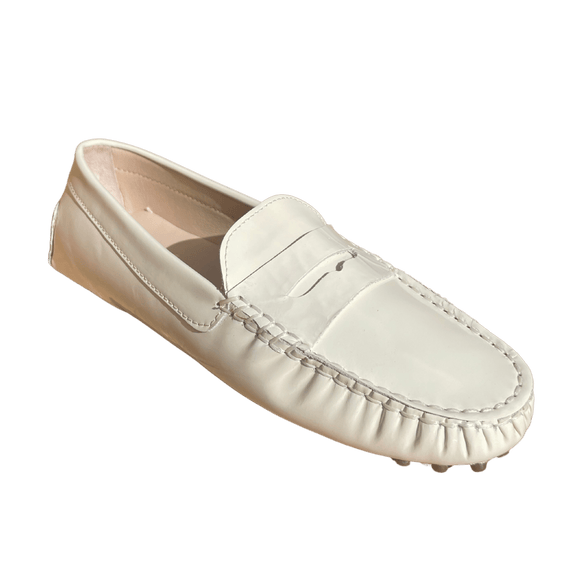 Via Veneto Moccasin 6166 Leather - Patent Leather Beige - My Shoe Shop - Mocassin