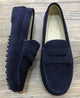 Via Veneto Moccasin 6166 - Navy Suede - My Shoe Shop - Mocassin