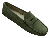 Via Veneto Moccasin 6166 - Olive Suede - My Shoe Shop - Mocassin