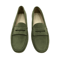 Via Veneto Moccasin 6166 - Olive Suede - My Shoe Shop - Mocassin