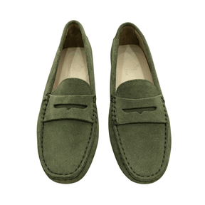 Via Veneto Moccasin 6166 - Olive Suede - My Shoe Shop - Mocassin