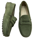 Via Veneto Moccasin 6166 - Olive Suede - My Shoe Shop - Mocassin