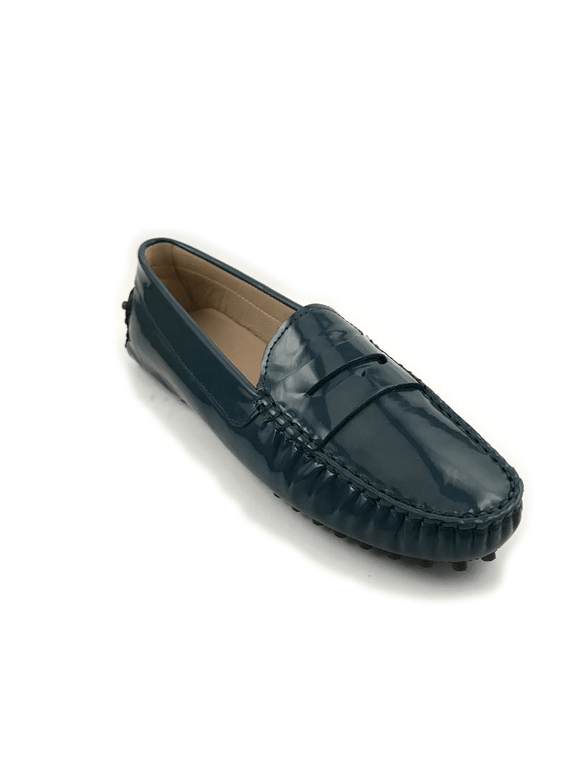 Via Veneto Moccasin 6166 Patent Leather - Navy - My Shoe Shop - Moccasin