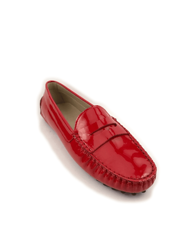 Via Veneto Moccasin 6166 Patent Leather - Red - My Shoe Shop - Moccasin
