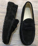 Via Veneto Moccasin 6166 Suede - Black - My Shoe Shop - Mocassin