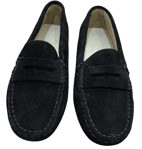 Via Veneto Moccasin 6166 Suede - Black - My Shoe Shop - Mocassin