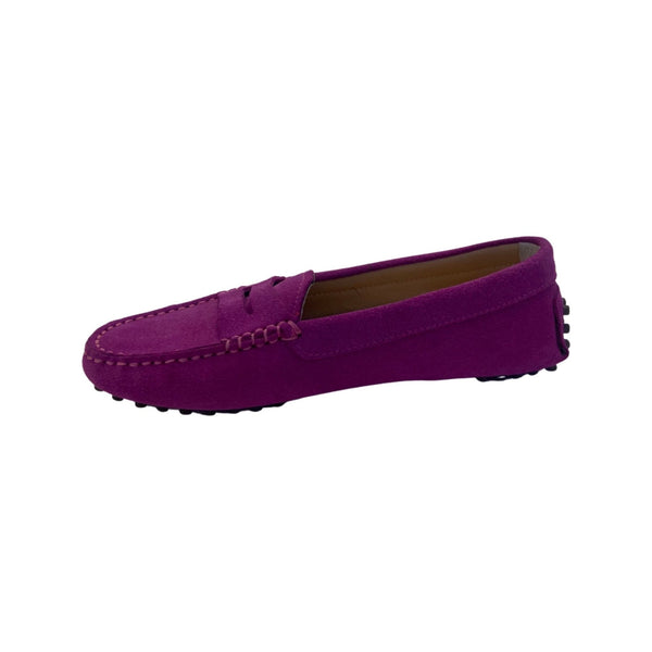 Via Veneto Moccasin 6166 Suede - Fuchsia Pink - My Shoe Shop - Moccasin