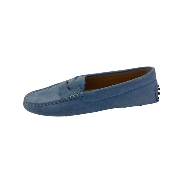 Via Veneto Moccasin 6166 Suede - Ice Blue - My Shoe Shop - Moccasin