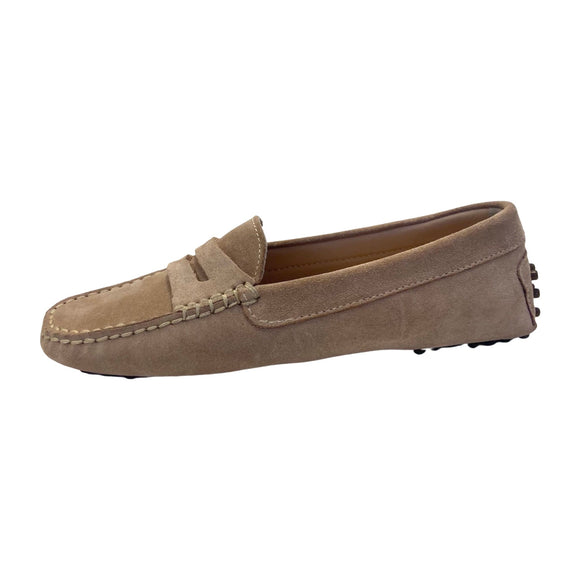 Via Veneto Moccasin 6166 Suede - Mink - My Shoe Shop - Moccasin