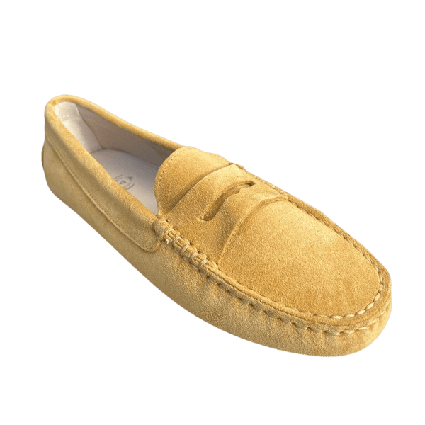 Via Veneto Moccasin 6166 Suede - Mustard - My Shoe Shop - Mocassin