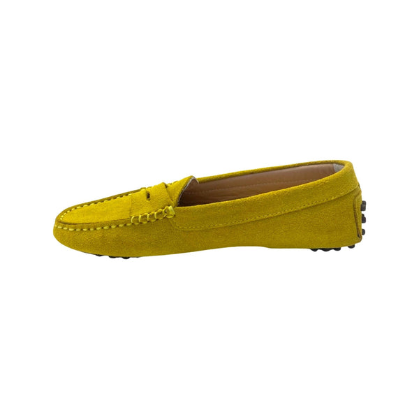 Via Veneto Moccasin 6166 Suede - Mustard/Yellow - My Shoe Shop - Moccasin