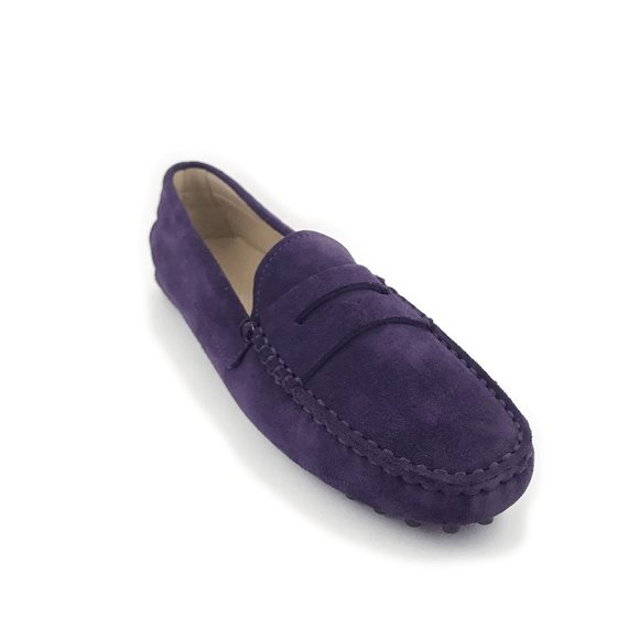 Via Veneto Moccasin 6166 Suede - Purple - My Shoe Shop - Mocassin