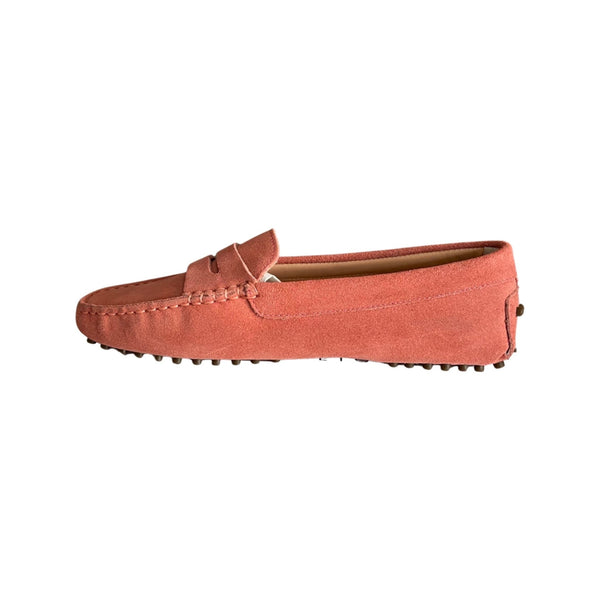 Via Veneto Moccasin 6166 Suede - Salmon - My Shoe Shop - Mocassin