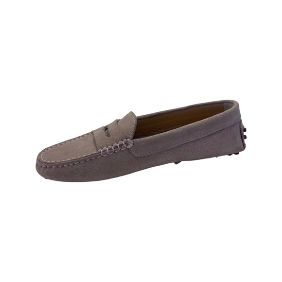 Via Veneto Moccasin 6166 Suede - Soft Pink - My Shoe Shop - Moccasin