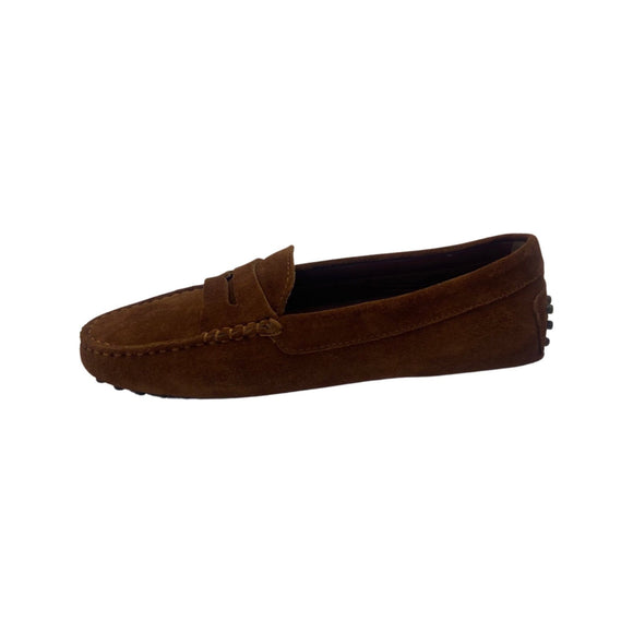 Via Veneto Moccasin 6166 Suede - TAN - My Shoe Shop - Moccasin