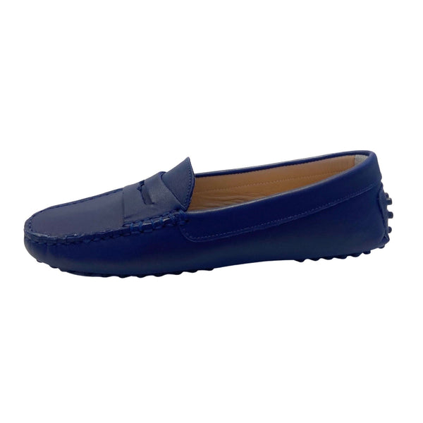 Via Veneto Moccasin Leather 6166 - Navy - My Shoe Shop - Mocassin