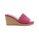 Via Veneto Slip-in Wedge 7095 in Braided Suede - Pink - My Shoe Shop - sandal