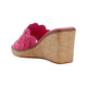 Via Veneto Slip-in Wedge 7095 in Braided Suede - Pink - My Shoe Shop - sandal