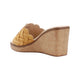Via Veneto Slip-in Wedge 7095 in Braided Suede - Yellow - My Shoe Shop - sandal