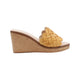 Via Veneto Slip-in Wedge 7095 in Braided Suede - Yellow - My Shoe Shop - sandal