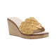 Via Veneto Slip-in Wedge 7095 in Braided Suede - Yellow - My Shoe Shop - sandal