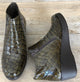 Via Veneto Super Short Double Zip Boot - Olive - My Shoe Shop - boot