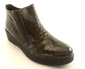 Via Veneto Super Short Double Zip Boot - Olive - My Shoe Shop - boot