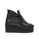 Vidorreta Low Leather Wedge Boot - Black - My Shoe Shop - boot