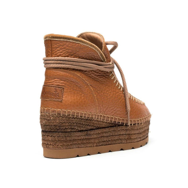Vidorreta Low Leather Wedge Boot - Camel - My Shoe Shop - boot