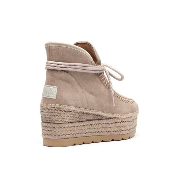Vidorreta Low Suede Wedge Boot - Taupe - My Shoe Shop - boot