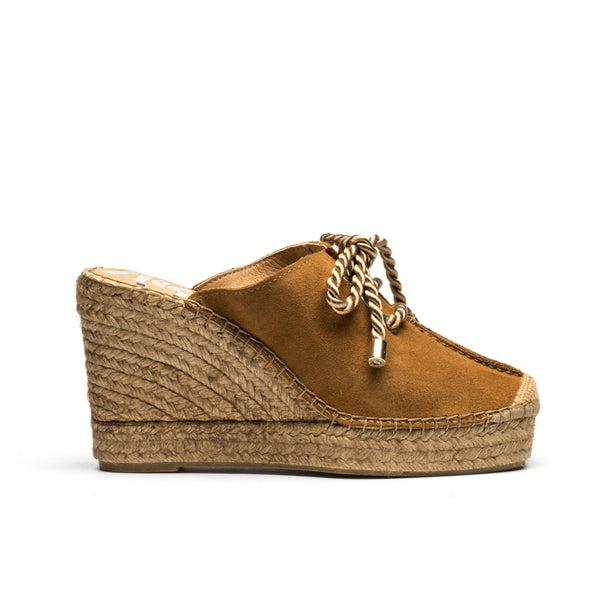 Vidorreta Slip-in Wedge Clog - Camel - My Shoe Shop - Wedge