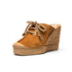 Vidorreta Slip-in Wedge Clog - Camel - My Shoe Shop - Wedge